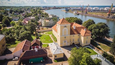 Ventspils Castle in the old town of Ventspils near Venta River